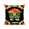 Pillow Colorful Trippy Pillowcase Mushroom Decorative Sofa Case Bedroom Decorate Car Cover 45 45cm