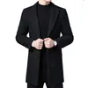 Men039s Trench Coats Nice Fashion Men Wool Blends Mens Casual Business Coat Leisure Overcoat Male Punk Style Dust Jackets2288090