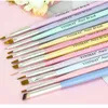 Nail Art Kits 12pcs Painting Brush Set Gradient Line Crystal Acrylic Drawing Pen Tool For Extending UV Gel Manicure Tools