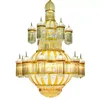 Big Crystal Chandeliers European Gold Chandelier Lights Fixture American Large Luxury Hanging Lamp Hotel Home Villa Lobby Hall Parlor Staircase Droplight D150cm