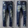 Men's Jeans Newest Mens Designer Distressed Ripped Biker Slim Fit Motorcycle Denim for Men s Top Quality Fashion Mans Pants Pour Hommes