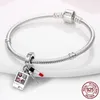 925 Charme de prata Mertes Dangle Boy and Girl Bulldog Lipstick Eye Shadow Dangle Bead Fit Pandora Charms Bracelet Acessórios de joias DIY 01191