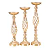 Flowers Vases Candle Rack Stand Holders Wedding Decorations Gold/ Silver Road Lead Floral Bouquet Party Props Table Centerpiece Pillar