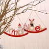 Décorations de Noël 1pcs arbre pendentif pendentif Santa Claus Snowman Elk Ornement Ornement Party Decoration Kids Gifts Decor