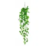 Dekorativa blommor konstgjorda murgr￶na bladv￤xter Vine Hanging Garland Fake Begonia Leave f￶r v￤ggkorgar br￶llop utomhus inomhusdekor