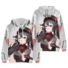 Erkek Kapşonlular Sonbahar Kapüşonlu 3D Genshin Etki Erkek Sweatshirt Kadın Unisex Trailtsuits Çocuk Karikatür Baskı Erkek Kız Krover