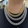 Pendant Necklaces Hip Hop Full Miami Curb Cuban Chain Iced Out Paved CZ Bling Rapper For Men Women Jewelry 221013