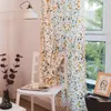 Rideau rideaux américains pour salon chambre court gland coton lin demi occultant baie vitrée cuisine cloison stores