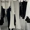 Pantalon deux pièces pour femmes Namou Drane Causal Sweat Pants Sets Fashion Draw String Hooded Zipper Sweat Manteau Taille Haute Split Long Pantalon 2021 Nouveau T221012