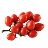 Party Decoration D0AD Realistic Cherry Tomatoes Artificial Fruit Food Ornaments For Home Kitchen