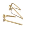 accessori per gioielli Creazione di gioielliAccessori per gioielli Componenti 10 pzlotto Accessori in acciaio inossidabile dorato per orecchini Base Post Co8886255