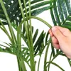 Kwiaty dekoracyjne Faux disted Palm Palm 105 cm/41 '' sztuczne drzewo bananowe z bazą cementową do domowego biura dekoracji pokoju minimalizm