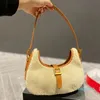 Hobo tas in suede gladde lederen handtas open top met iconische haak sluiting onderarm tas voor dames metalen hardware schoudertassen mode handtassen portemonnee