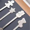 Kerstdecoraties 4 stks/set roestvrijstalen koffie dessert lepels voor thuisjaar geschenken tafelwerk keukenaccessoires