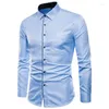 Männer Casual Hemden Frühling und Herbst Smart Smoking Hemd Hohe Qualität Button Up Männliche Social Fashion Weinrot Slim Fit männer Hochzeitskleid