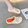 Sandals Cartoon Cute Garden Women Summer Slippers Casual White Slip On Loafers Hole