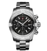 45 mm A13375101B1A1 Miyota Quartz Chronograph MENS Watch Black Red Dial White Stick Bransoletka Stopwatch WATC245V