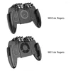 Game Controllers ABS 6 vingers Gamepad mobiele telefoon fotograferen gaming -knop triggers met koelventilator voor PUBG -controller joystick