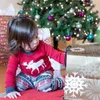 子供家族クリスマスパジャマセットキッズ幼児の女の子エルクスリープウェア服ベイビーボーイ漫画長袖PJS