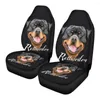 Stoelhoezen Hugsidea 2pcs Universele auto voorstoel cool rottweiler honden afdrukken interieur mode auto full cushion fit de meeste auto's