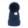 2022 Adults Thick Warm Winter Hat For Women Soft Stretch Cable Knitted Pom Poms Beanies Hats Womens Skullies Beanies Girl Ski Cap Caps