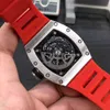 Business Leisure Rm030 Fully Automatic Mechanical Watch Full Drill Case Tape Mens Watch