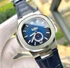 2022 Sport Watch 5711/1A-010 Automatische mechanische horloges Silver Case Blue Dial roestvrije luxe band herenhorloges