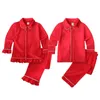 Pigiama per bambini Neonato Bambina Pigiama natalizio in velluto Set Bambino Manica lunga Bottone in pizzo Top Pantaloni Bambini Pjs Abbigliamento da notte T221013