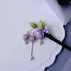 Hanfu Forcine classiche Campana Bastone per capelli stile orchidea Perla Nappa Forcina Copricapo Accessori per capelli antichi da donna