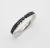 Anéis de casamento Moda feminina garotas anel de joalheria de pedra preta de dedos midi amigos de aço inoxidável