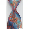 Halsband Mens Floral Tie Silk Slips Gold Blue Jacquard Party Wedding Woven Fashion Design GZ7201116 7Of1J Drop Delivery 2022 ACCE OTE37