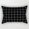 Poduszka 30x50 cm czarna biała prosta obudowa lędźwiowa nowoczesna nordycka geometryczna okładka do domu sofa