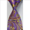Neck Ties Mens Floral Tie Silk Necktie Gold Blue Jacquard Party Wedding Woven Fashion Design Gz7201116 7Of1J Drop Delivery 2022 Acce Ote37