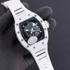 Business Leisure Watch RM055 Multifunktionell automatisk mekanisk fabrik Vit keramikband Mens Watch Supo Designer Vattentäta armbandsur Högkvalitet