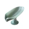 Soap Dishes Tree Leaf Laundry Dish Shape Box Toilet Shelf Vertical Suction Cup Wall Hanging Bathroom Holder