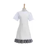 3pcs Aprons Sublimation DIY White Blank Cotton Linen Sleeveless Kitchen Pinafore Can Hang Neck