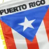 Drapeau à suspendre pour fenêtre à franges de Porto Rico, 10x15 cm, Mini drapeaux d'échange Double face avec ventouse pour décoration de porte de bureau et de maison