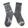 Chaussettes pour hommes 10 paires / pack hommes femme collection de nouveauté drôle rue mode coloré cool fou skateboard cravate colorant robe d'équipage