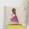 Pillow 2022 Selling Fashion Long Hair Woman Lovely Girls Home Decorative Sofa Bedside Throw Pillows Cotton Linen Pillowcase