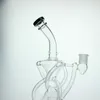 Bong in vetro Dab Rig Narghilè Tornado Cyclone Recycler Rigs 12 Recyclers Tube Water Pipe 14mm Joint Bong con Heady Bowl