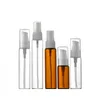 Tragbare, leere Lotion, nachfüllbar, braune Flasche, Kunststoff, weiße Presspumpe, klares Glas, Probensprühfläschchen, kosmetische Essenz-Emulsionsflasche, 20 ml, 30 ml, 40 ml, 50 ml