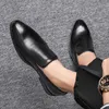 Hommes chaussures chaussures habillées mocassins classiques en cuir Pu couleur unie mode polyvalent Simple bout pointu plat décontracté affaires