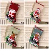 Weihnachtsstrümpfe Santa Claus Snowman Elk Strumpf Weihnachtsfeier Hängende Dekor Sock Th0569