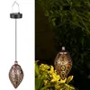 Solar Garden Light Metal Lantern Hanging Lamp utomhus vattentätt landskap Retro Lights Decor