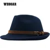 Beanie/Skull Caps Cashmere Woolen Short Brim Fedora Hat Women Felt Cowboy Hats Fascinator Luxury Ladies Cap British Retro Fashion Casual Jazz Hat T221013