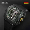 Luxury mens Mechanics Watch Hollowed Out Mens Machinery Trend Summer Tritium Gas Niche Mills Top Ten Brands