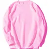 Herrtröjor tröja och kvinnor mode rund hals fast färg röd svart grå rosa höst vinter fleece hip-hop hoodie män topp