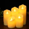 flameless led candle tea light Battery Operated candles candle led light Realistic Moving Wick LED Flames with remote set of 3 for christmas Party Home Decoration