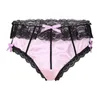 Sous-vêtements Sissy Gay Culottes Hommes Dentelle Sexy Bikini Slip G-String Tongs Sous-Vêtements Respirants Knickers Satin Sans Couture Linge