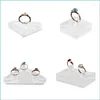 Smycken påsar väskor smycken påsar akryl ring display smycken stativ för ringar utställare fall par hållare arrangör magray dro dhzf6